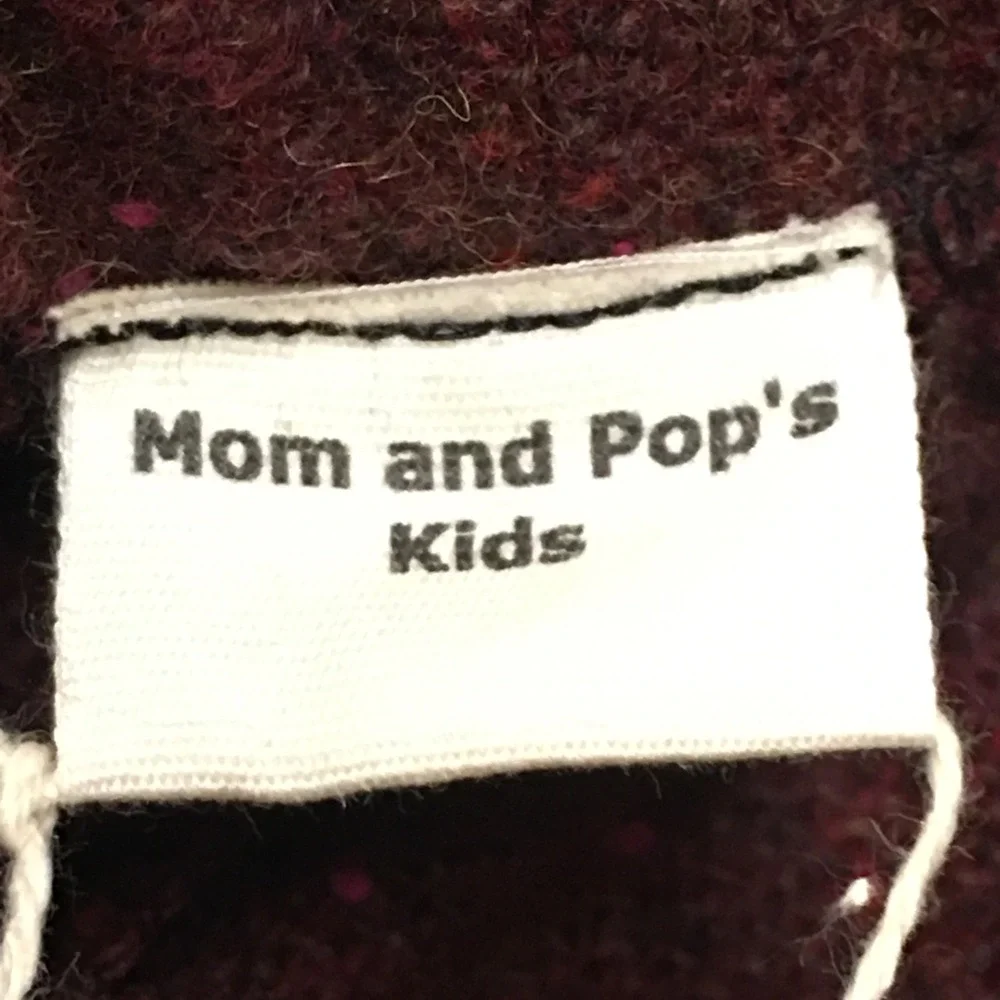 Girls 100% Wool Mom and Pop's Kids Maxi Skirt Girl 10/12 Burgundy Upcycled Tweed